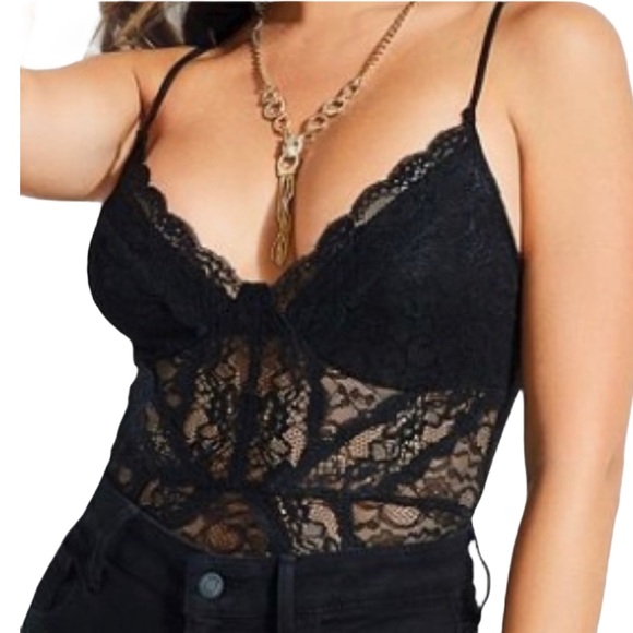 Guess Black Natasha Lace Bodysuit - Picture 5 of 14